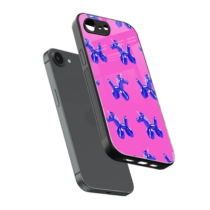 Unicorn sleek iphone 16e cover with tempered glass back and TPU edges