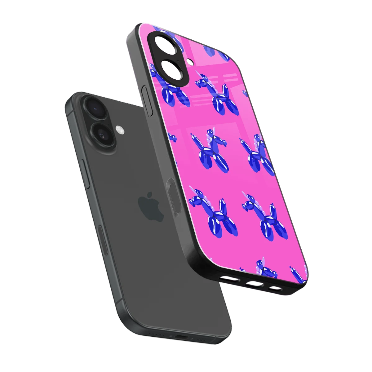 Unicorn sleek iphone 17 cover with tempered glass back and TPU edges