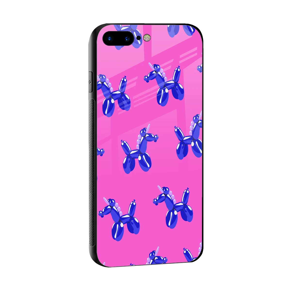 Unicorn sleek iphone 8 plus cover with tempered glass back and TPU edges