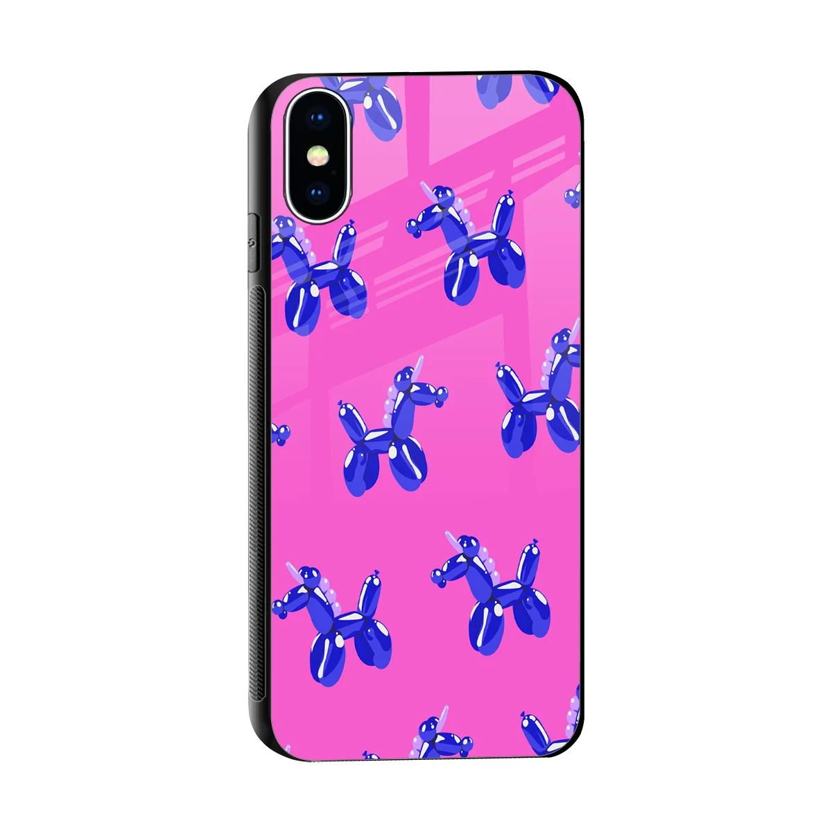 Unicorn sleek iphone xs cover with tempered glass back and TPU edges