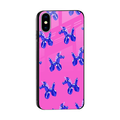 Unicorn sleek iphone xs cover with tempered glass back and TPU edges