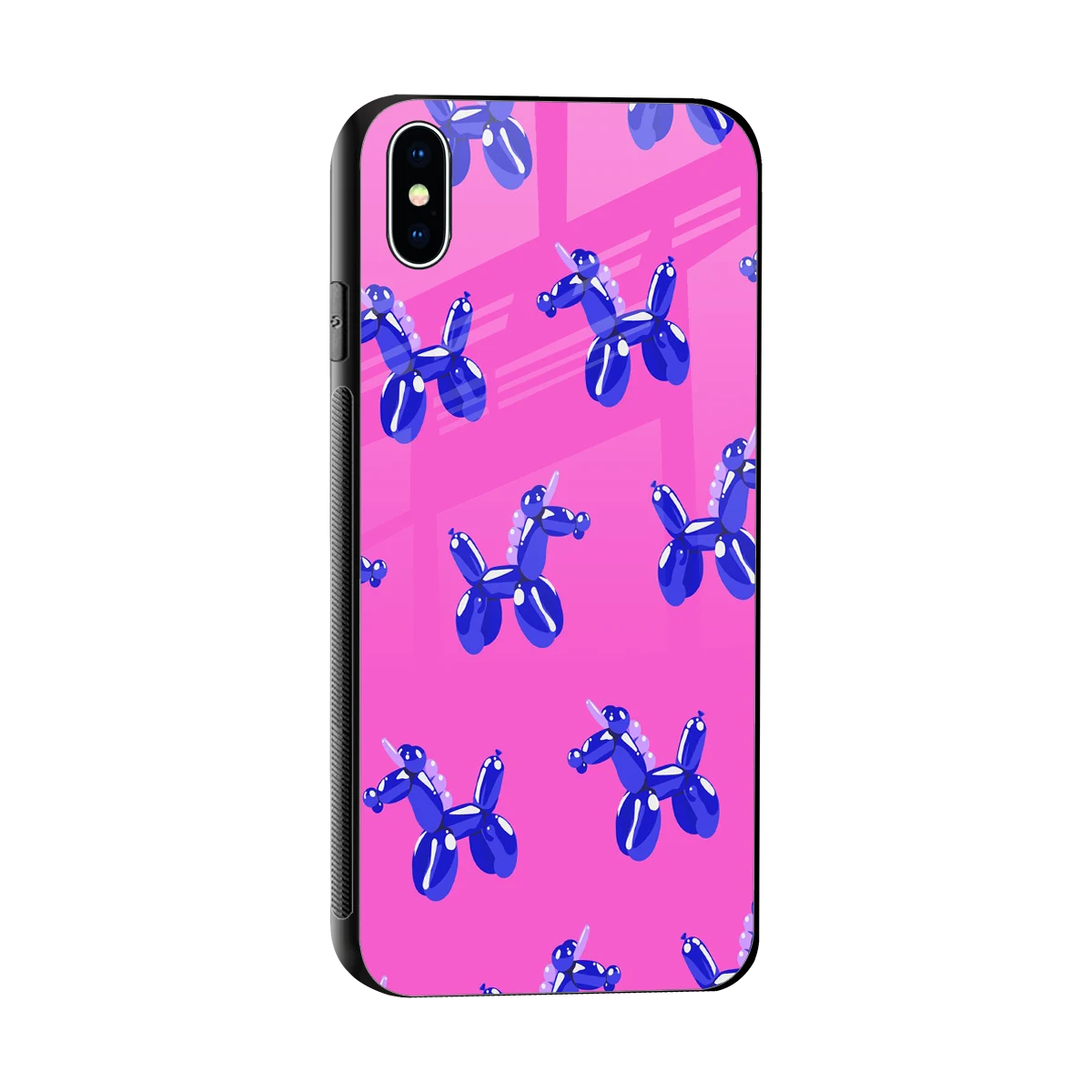 Unicorn sleek iphone xs max cover with tempered glass back and TPU edges