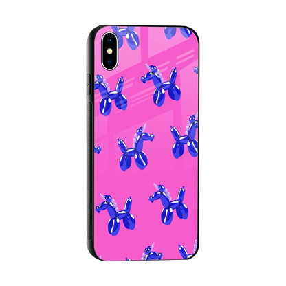 Unicorn sleek iphone xs max cover with tempered glass back and TPU edges