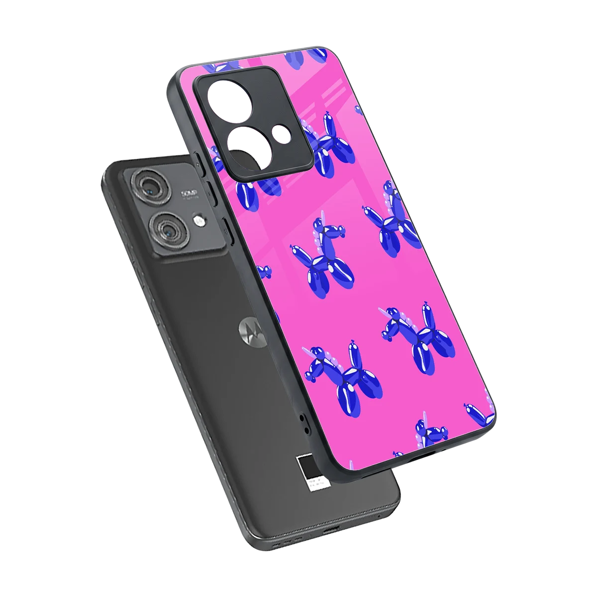 Unicorn sleek motorola edge 40 neo 5g cover with tempered glass back and TPU edges