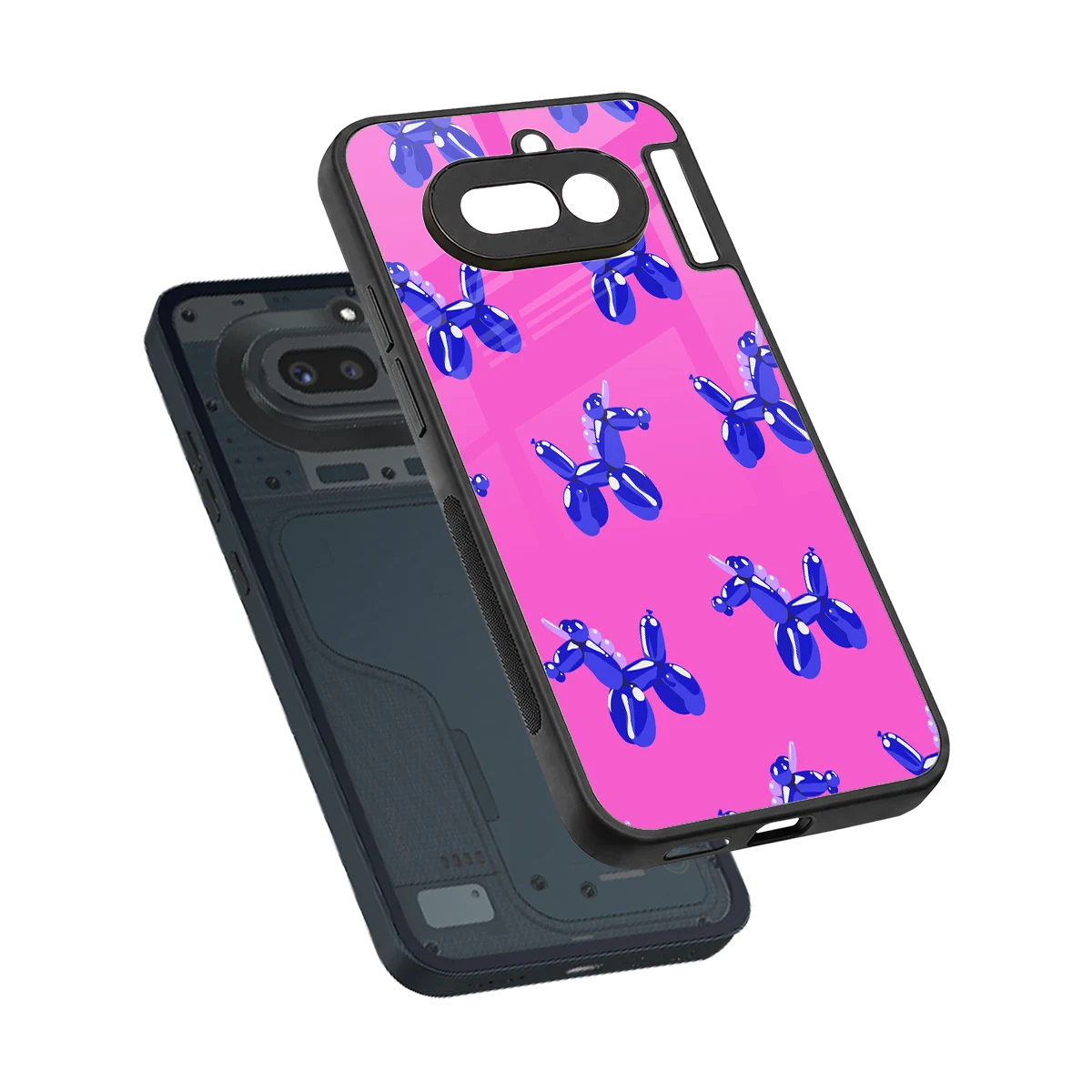 Unicorn sleek nothing phone 4a cover with tempered glass back and TPU edges