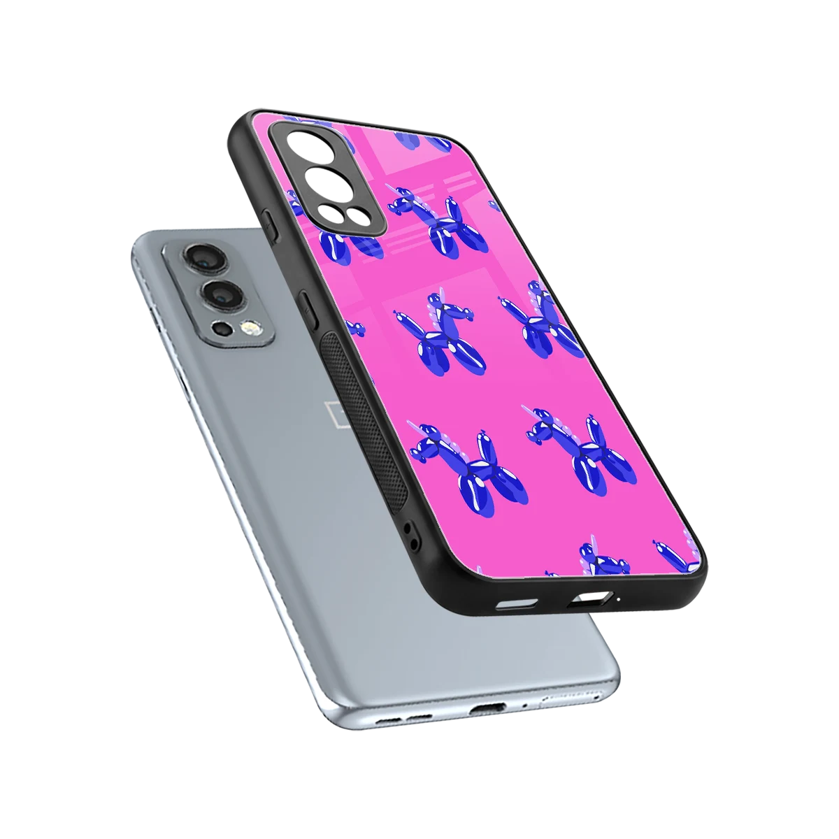 Unicorn sleek oneplus nord 2 cover with tempered glass back and TPU edges