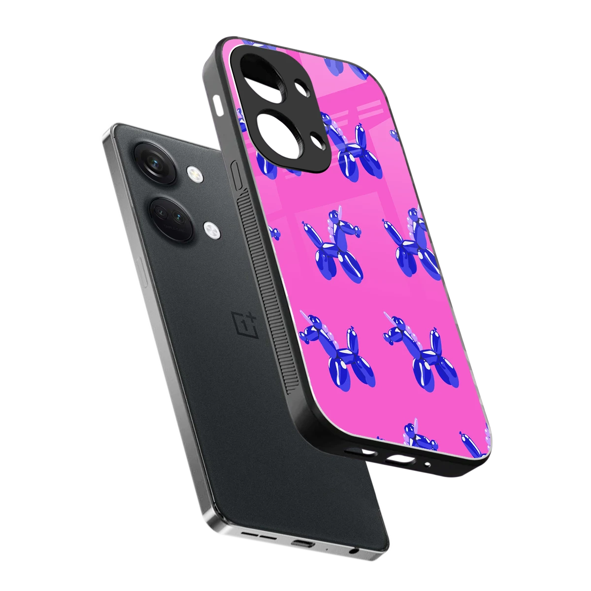 Unicorn sleek oneplus nord 3 cover with tempered glass back and TPU edges