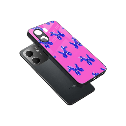 Unicorn sleek oppo a5x 5g cover with tempered glass back and TPU edges