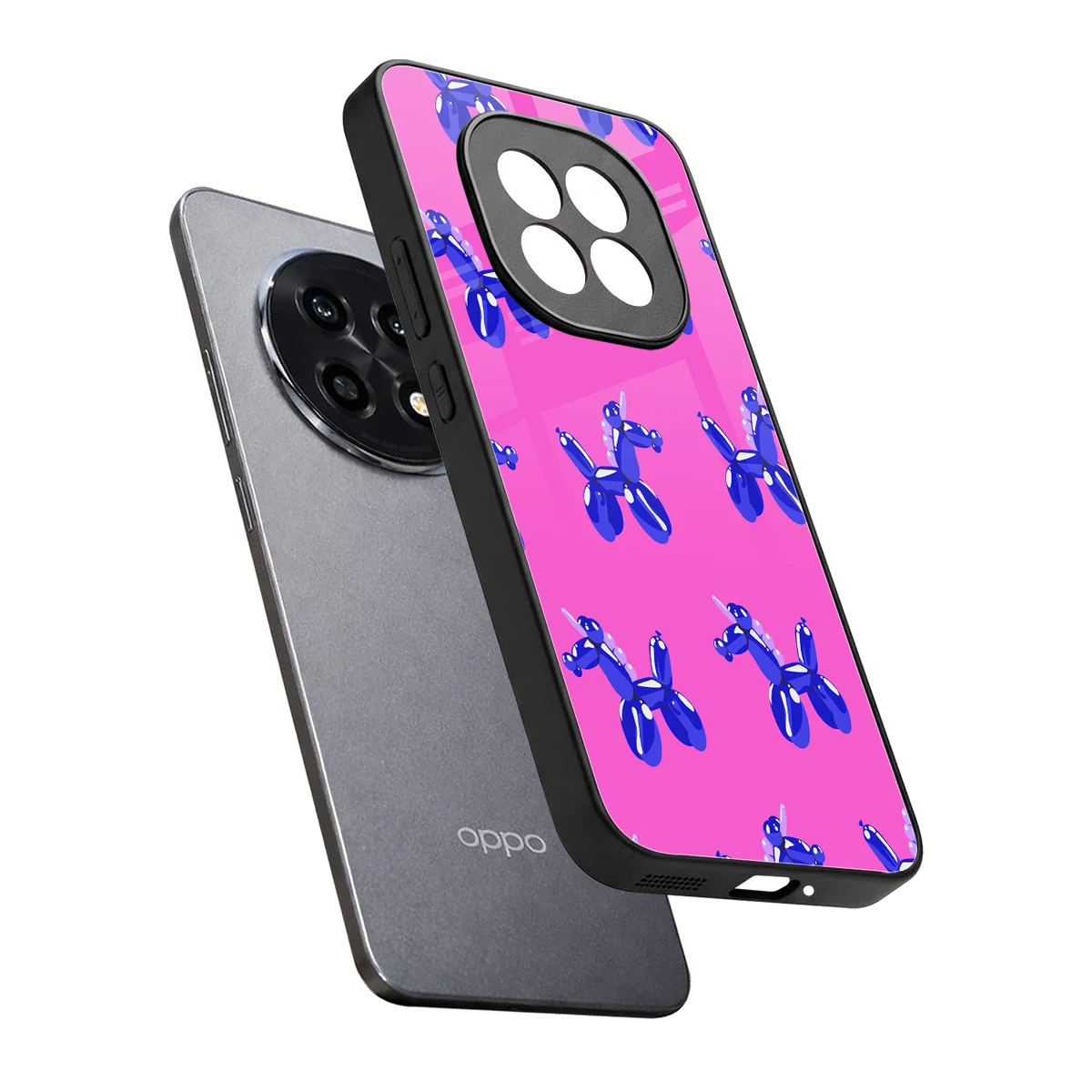 Unicorn sleek oppo f29 pro 5g cover with tempered glass back and TPU edges