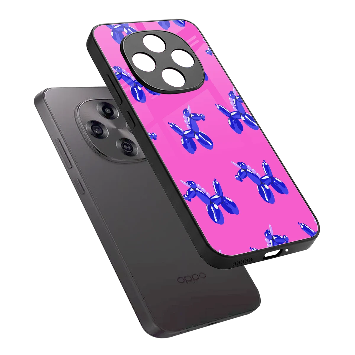 Unicorn sleek oppo f31 pro 5g cover with tempered glass back and TPU edges