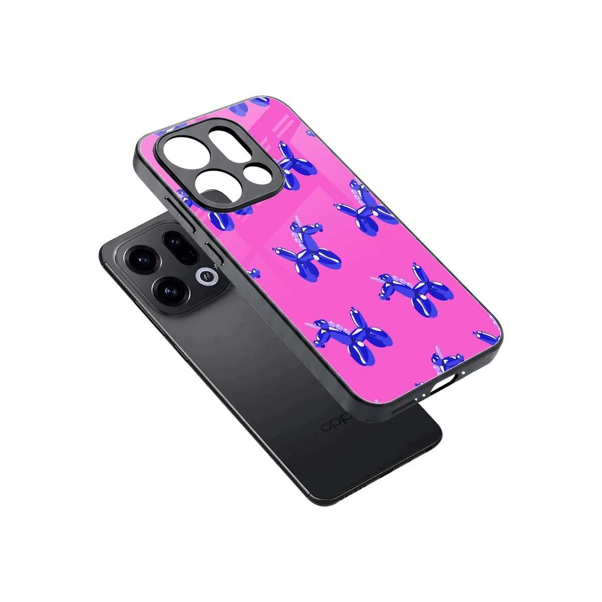 Unicorn sleek oppo find x9 cover with tempered glass back and TPU edges