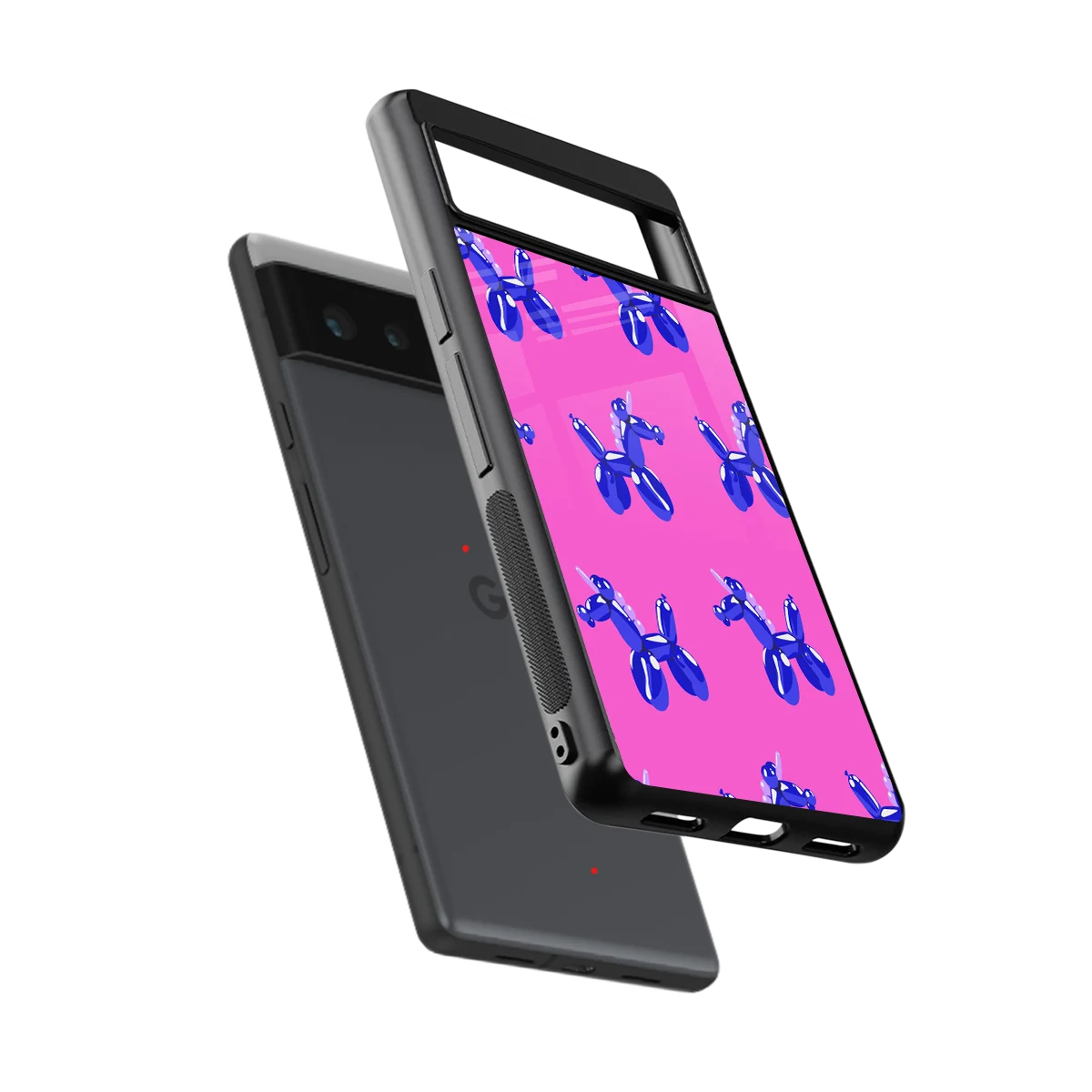 Unicorn sleek google pixel 6a cover with tempered glass back and TPU edges