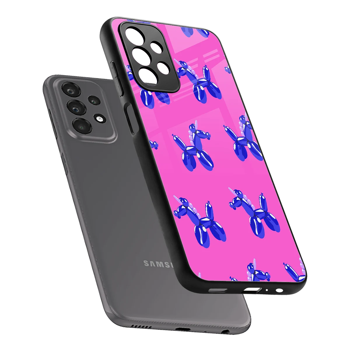 Unicorn sleek samsung galaxy a23 cover with tempered glass back and TPU edges