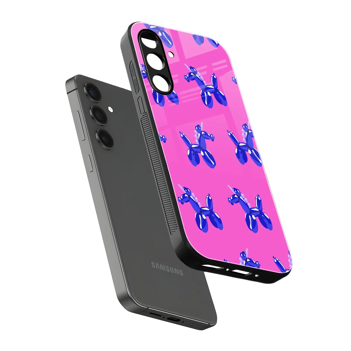Unicorn sleek samsung galaxy a14 5g cover with tempered glass back and TPU edges