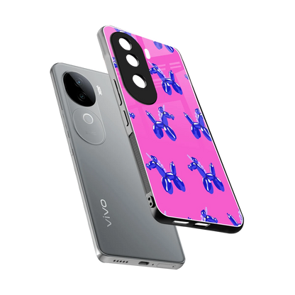 Unicorn sleek vivo v40e cover with tempered glass back and TPU edges
