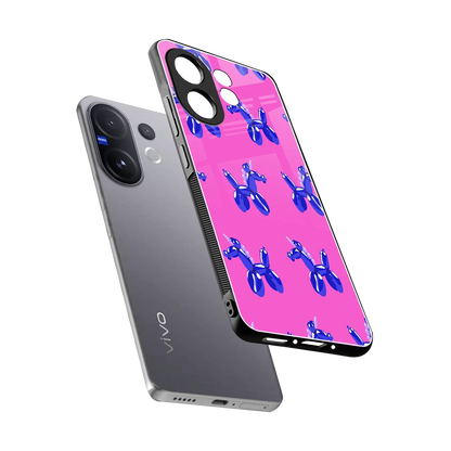 Unicorn sleek vivo v60 cover with tempered glass back and TPU edges