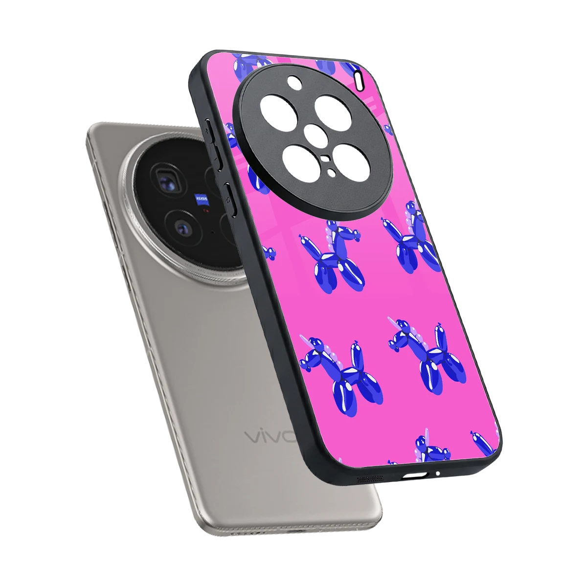 Unicorn sleek vivo x200 pro cover with tempered glass back and TPU edges
