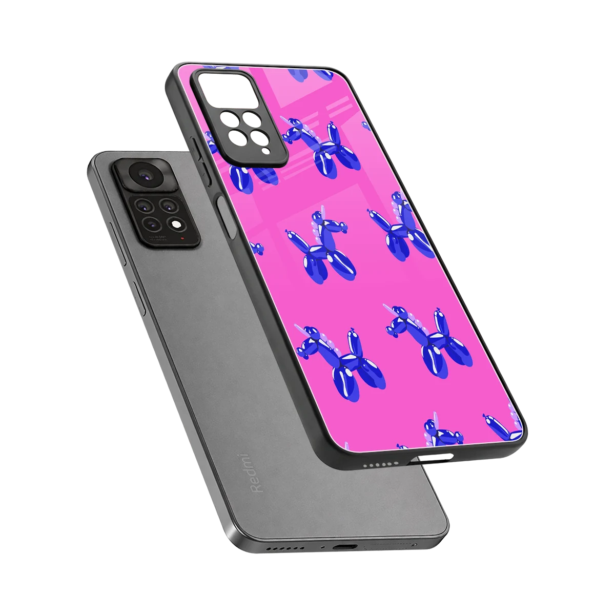 Unicorn sleek redmi note 11 pro cover with tempered glass back and TPU edges