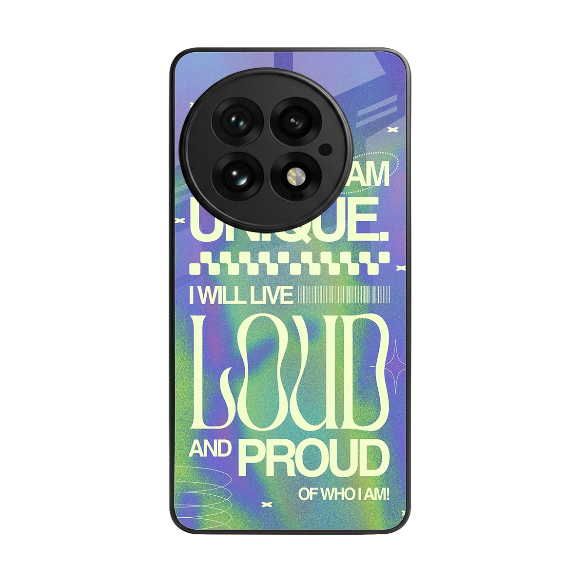 Uniquely Me back phone cover | glass case for oneplus 13