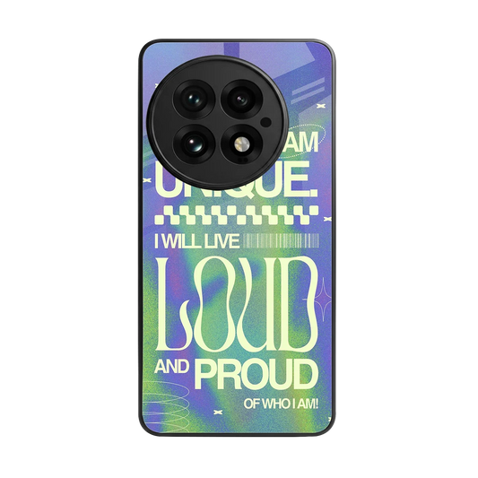 Uniquely Me back phone cover | glass case for oneplus 13
