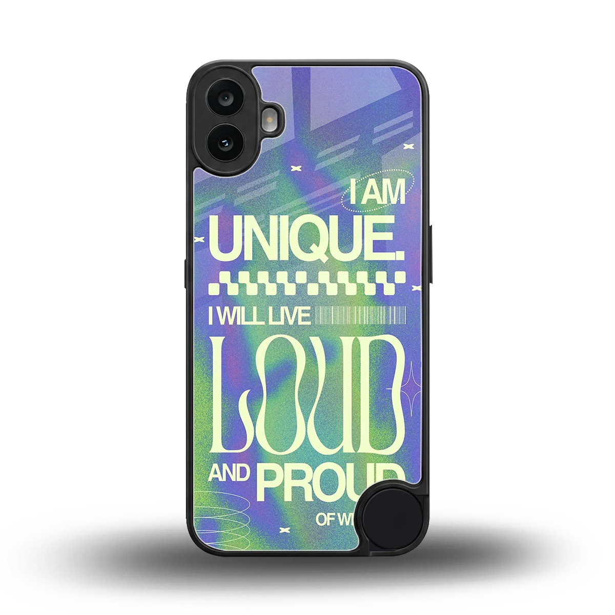 Uniquely Me back phone cover | glass case for cmf nothing phone 1