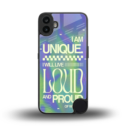 Uniquely Me back phone cover | glass case for cmf nothing phone 1