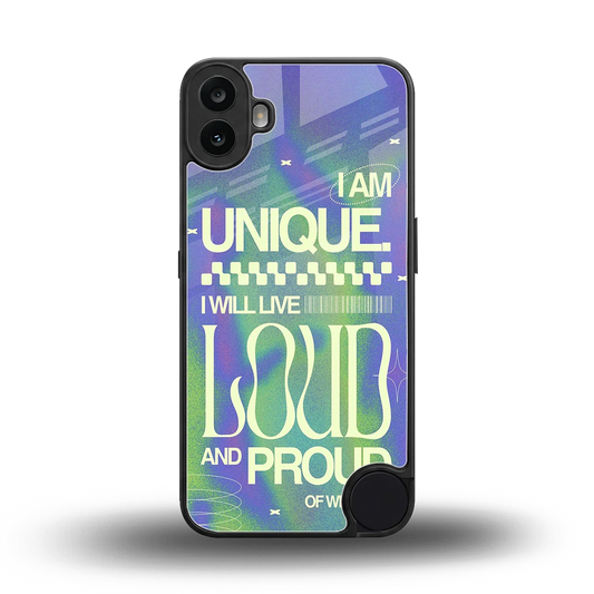 Uniquely Me back phone cover | glass case for cmf nothing phone 1