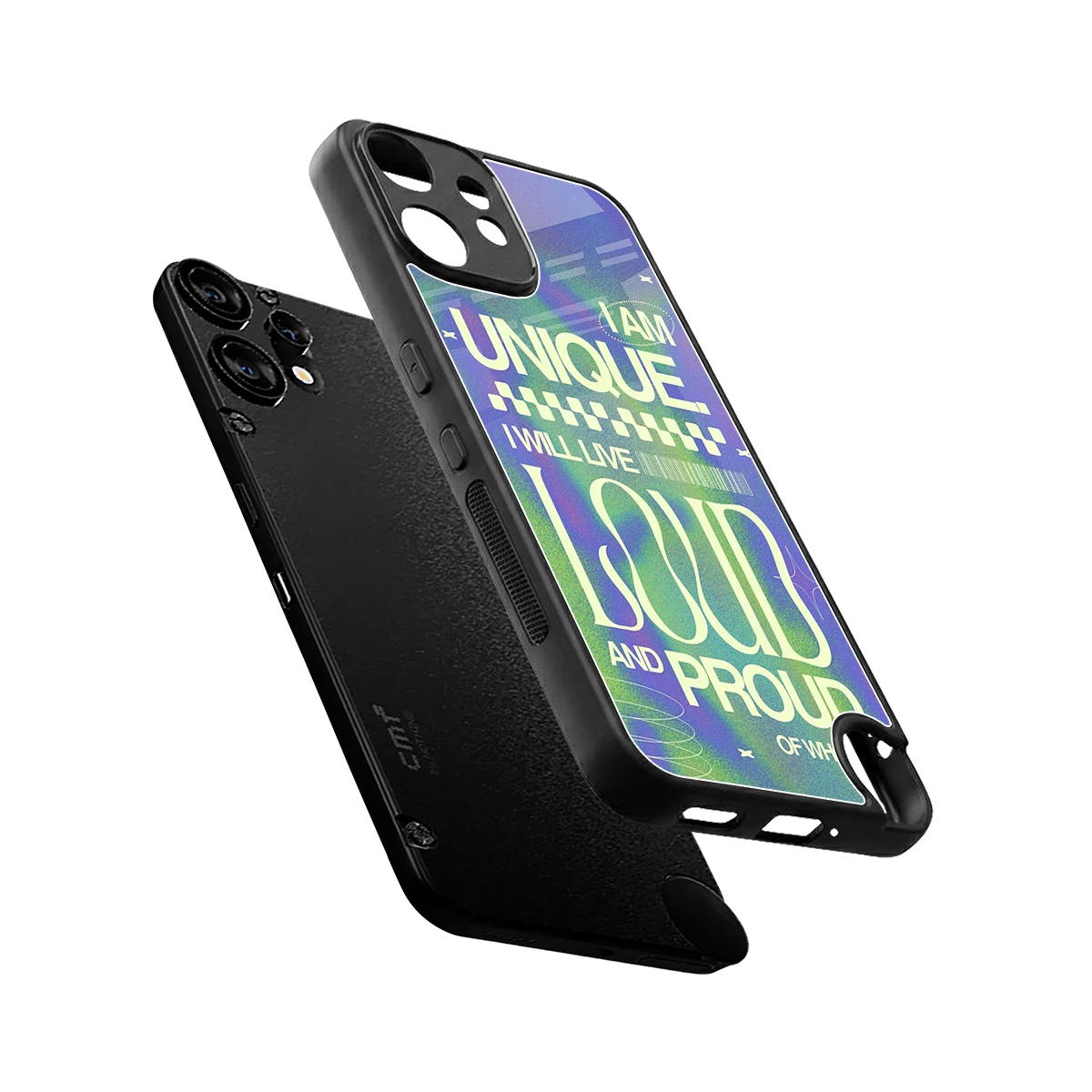 Uniquely Me sleek cmf nothing phone 2 pro cover with tempered glass back and TPU edges