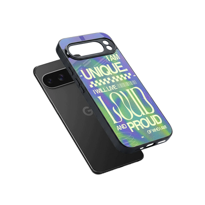 Uniquely Me sleek google pixel 10 pro xl cover with tempered glass back and TPU edges
