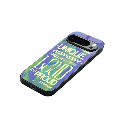 Uniquely Me stylish phone case for google pixel 10 pro xl | glossy glass and slim fit