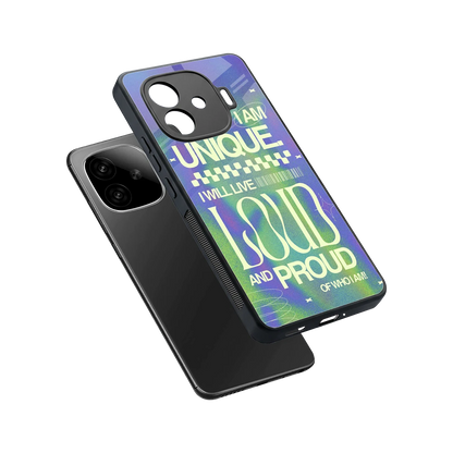 Uniquely Me sleek iqoo neo 10r 5g cover with tempered glass back and TPU edges