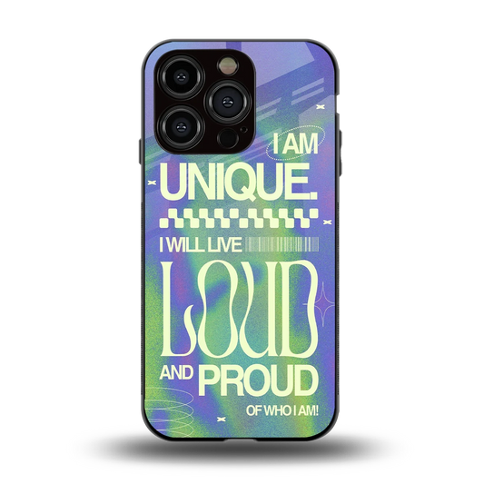 Uniquely Me back phone cover | glass case for iphone 13 pro