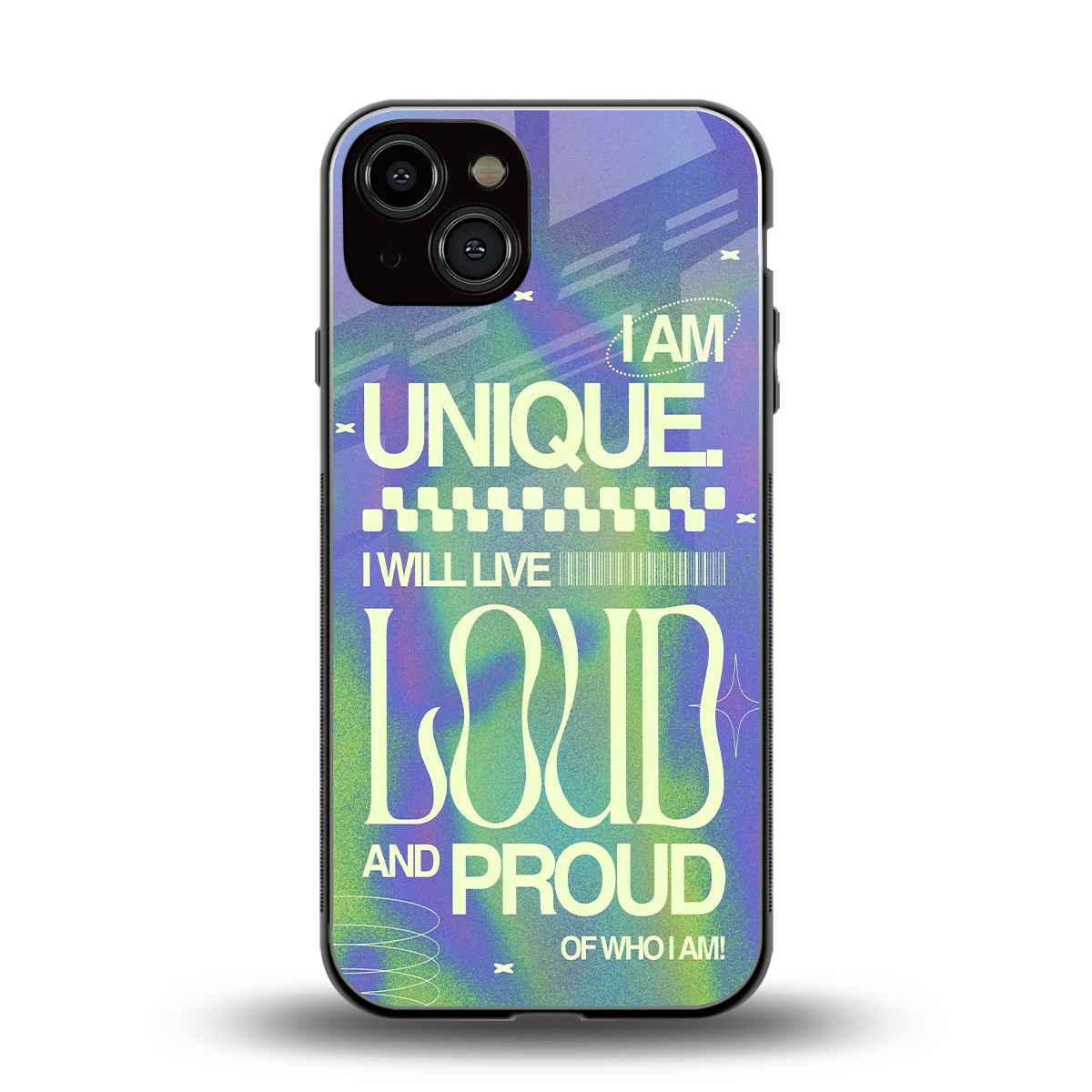Uniquely Me back phone cover | glass case for iphone 13