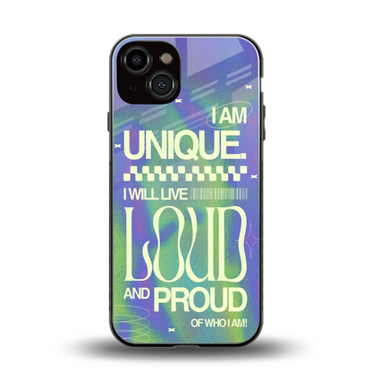 Uniquely Me back phone cover | glass case for iphone 13
