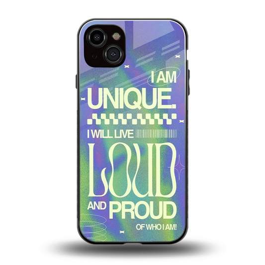 Uniquely Me back phone cover | glass case for iphone 14 plus