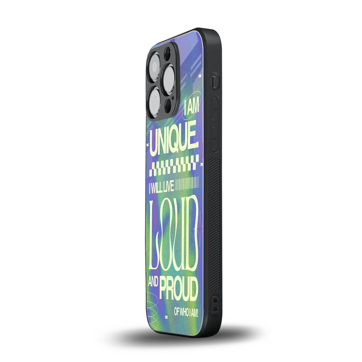 Uniquely Me iphone 15 pro mobile cover | shockproof glass phone case