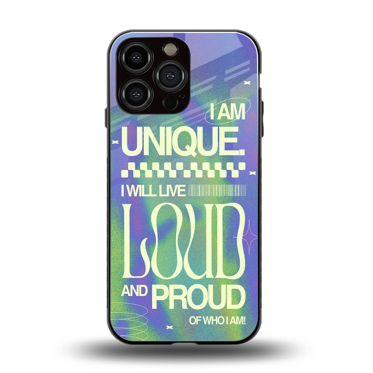 Uniquely Me back phone cover | glass case for iphone 16 pro max