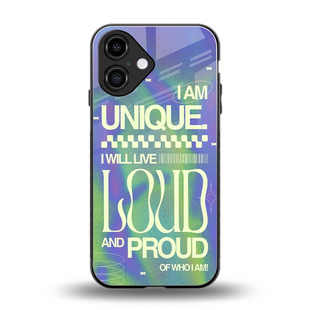 Uniquely Me back phone cover | glass case for iphone 16