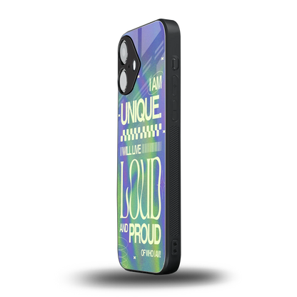 Uniquely Me iPhone 16 mobile cover | shockproof glass phone case