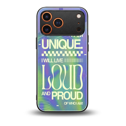 Uniquely Me back phone cover | glass case for iphone 17 pro