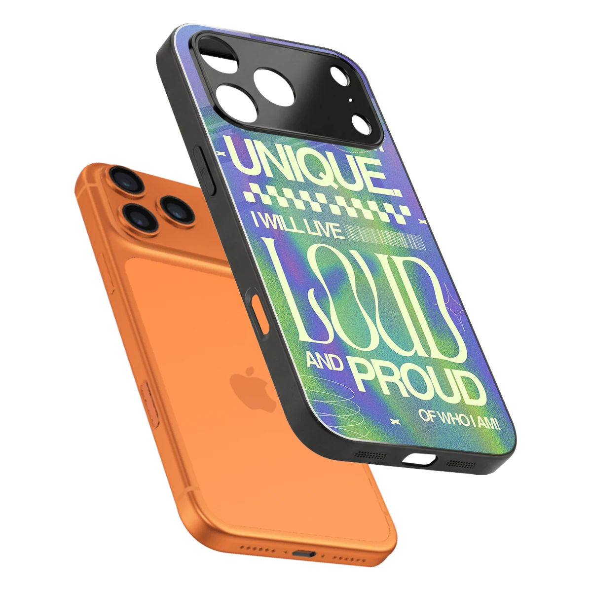 Uniquely Me sleek iphone 17 pro cover with tempered glass back and TPU edges
