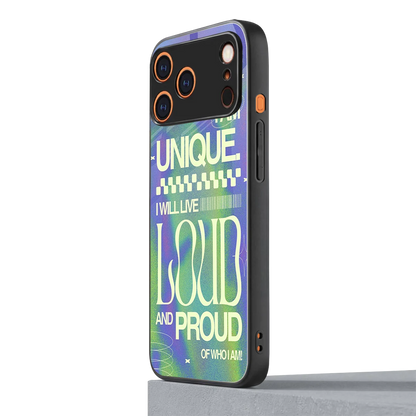 Uniquely Me iphone 17 pro mobile cover | shockproof glass phone case
