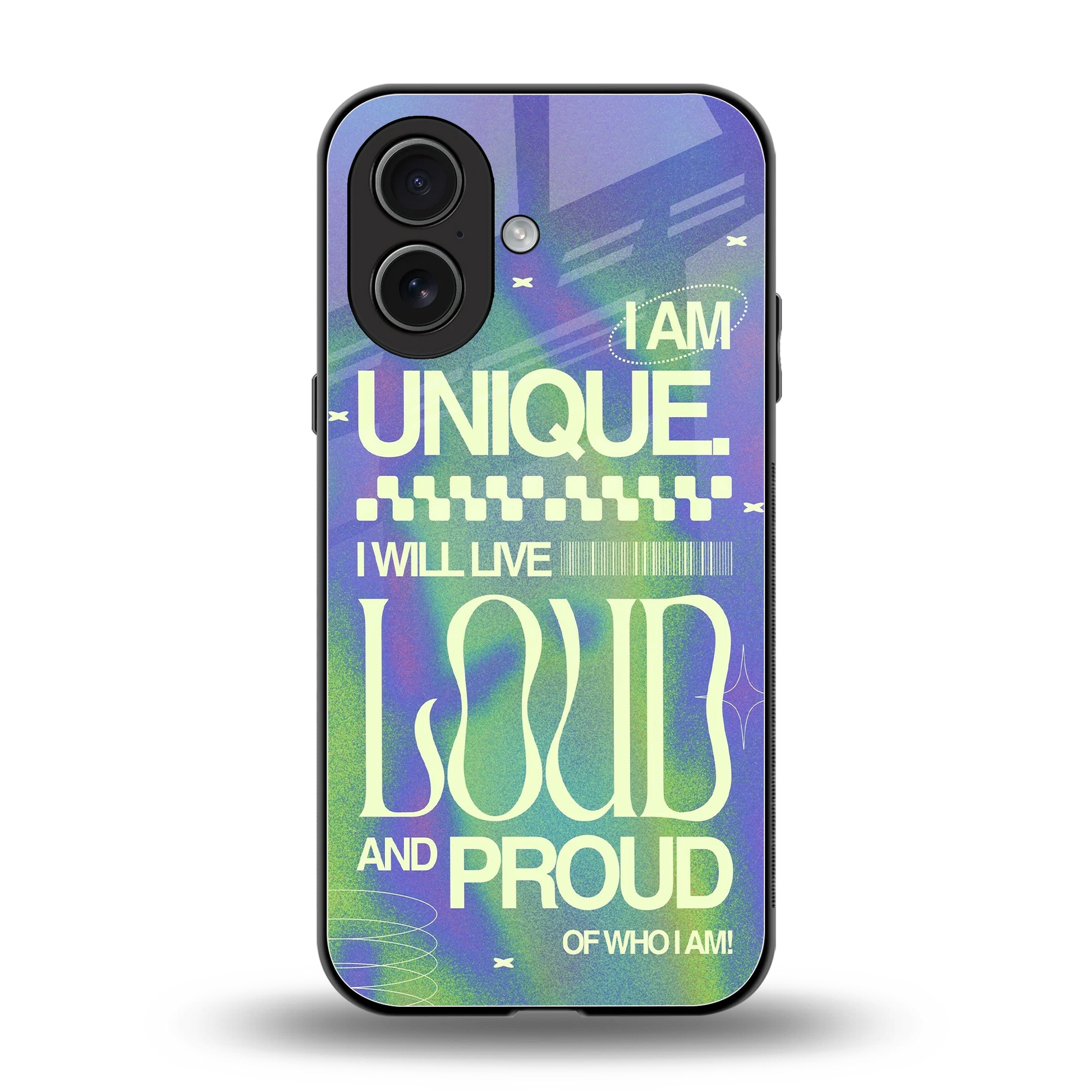 Uniquely Me back phone cover | glass case for iphone 17