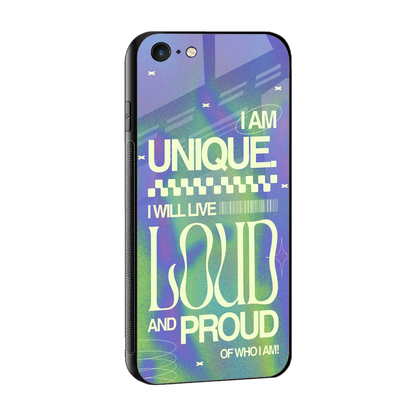 Uniquely Me sleek iphone 6s cover with tempered glass back and TPU edges