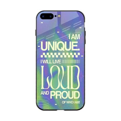 Uniquely Me back phone cover | glass case for iphone 8 plus
