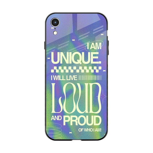 Uniquely Me back phone cover | glass case for iphone xr