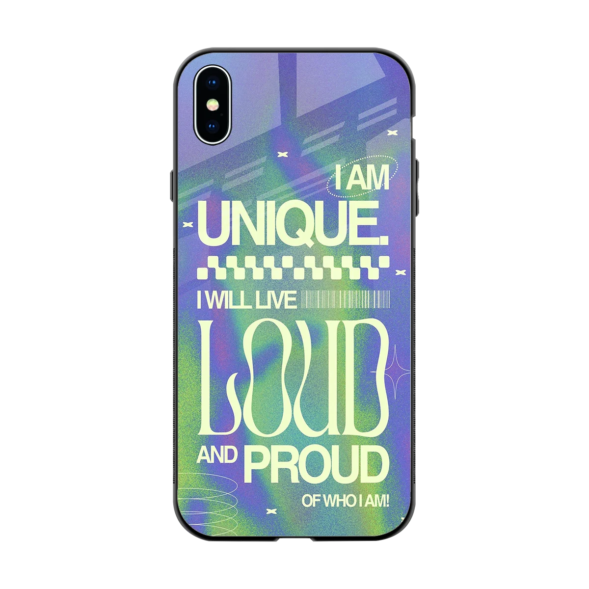 Uniquely Me back phone cover | glass case for iphone xs max
