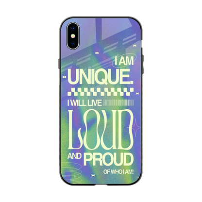 Uniquely Me back phone cover | glass case for iphone xs max