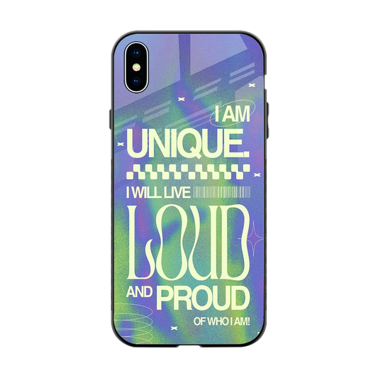 Uniquely Me back phone cover | glass case for iphone xs max