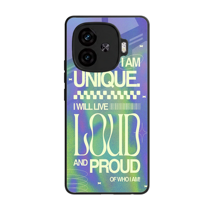 Uniquely Me back phone cover | glass case for iqoo neo 10r 5g